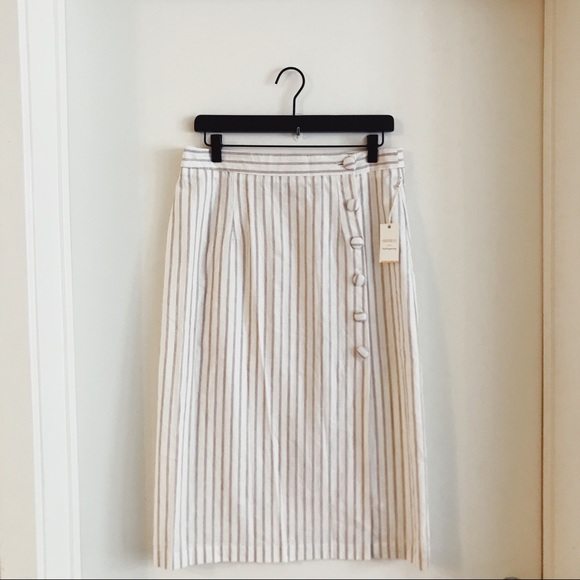 Forever 21 Dresses & Skirts - Forever 21 | Cotton and Linen Side Button Skirt